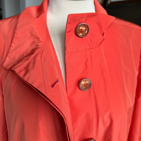 Anthropologie Vibrant Orange Trench Coat - Picture 11 of 14